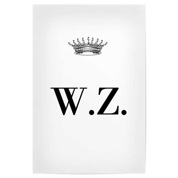 Poster 30x20 cm "Queen WZ" artboxONE - Schwarzweiß,Buchstaben