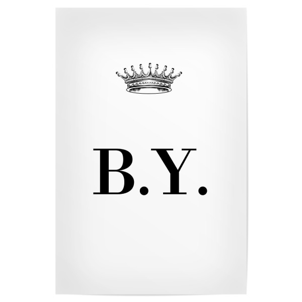 Poster "Queen BY" artboxONE - Schwarzweiß,Buchstaben