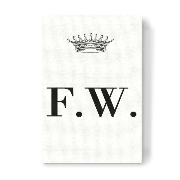 Leinwandbild "Queen FW" artboxONE - Schwarzweiß,Buchstaben