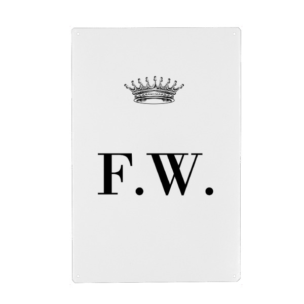 Metall Poster "Queen FW" artboxONE - Schwarzweiß,Buchstaben