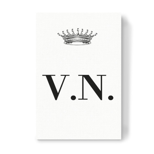 Leinwandbild "Queen VN" artboxONE - Schwarzweiß,Buchstaben