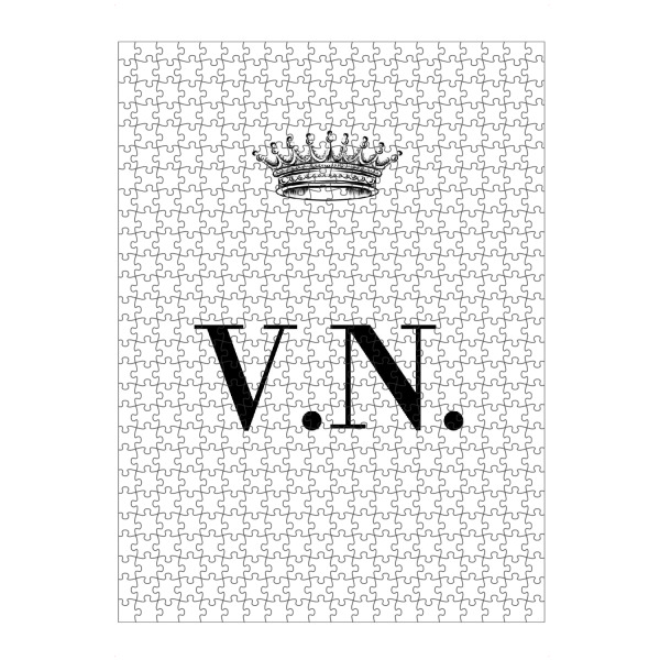 Puzzle Ravensburger "Queen VN" artboxONE - Schwarzweiß,Buchstaben