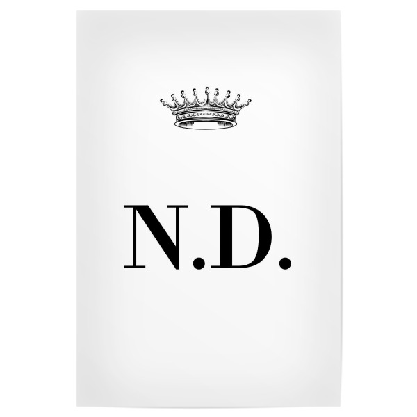 Poster "Queen ND" artboxONE - Schwarzweiß,Buchstaben