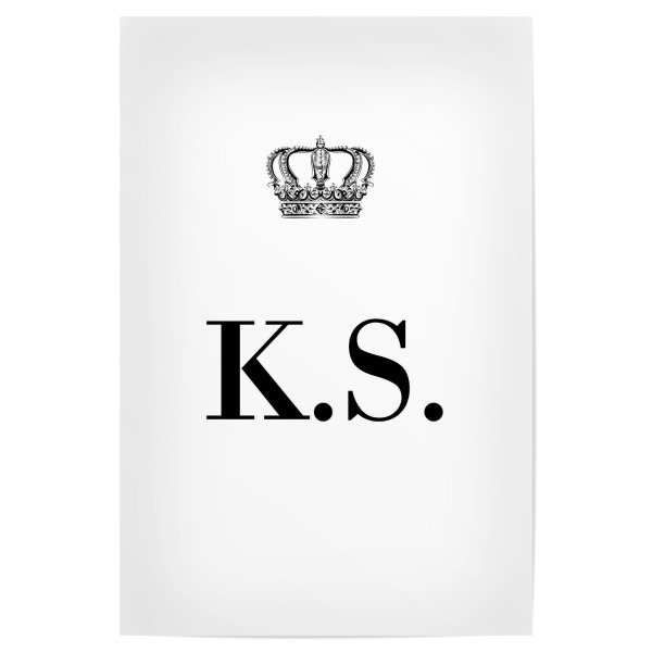 Poster "King KS" artboxONE - Schwarzweiß,Buchstaben