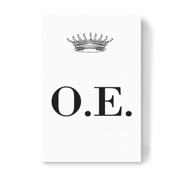 Leinwandbild "Queen OE" artboxONE - Schwarzweiß,Buchstaben