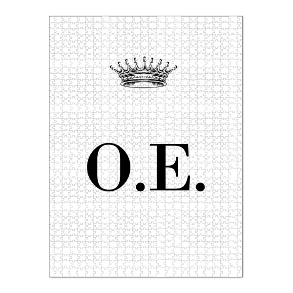 Puzzle Ravensburger "Queen OE" artboxONE - Schwarzweiß,Buchstaben