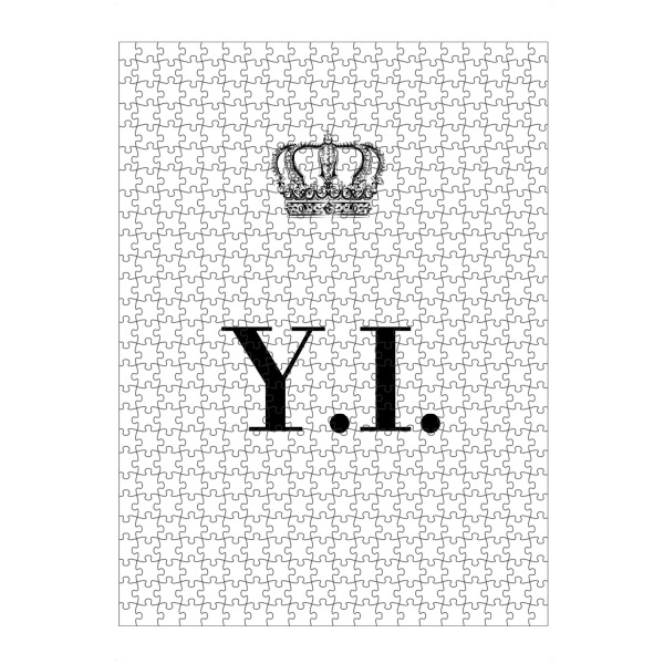 artboxONE Puzzle "King YI" artboxONE - Schwarzweiß,Buchstaben