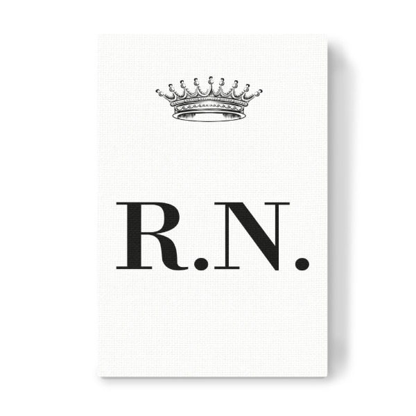 Leinwandbild "Queen RN" artboxONE - Schwarzweiß,Buchstaben