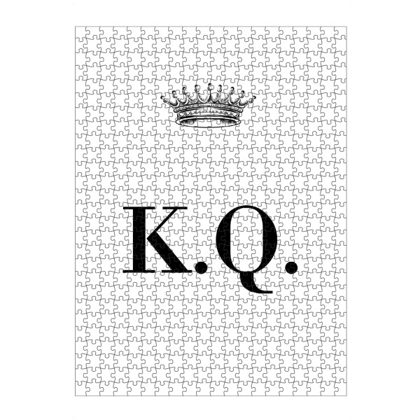 Puzzle Ravensburger "Queen KQ" artboxONE - Schwarzweiß,Buchstaben