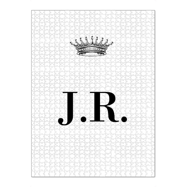 Puzzle Ravensburger "Queen JR" artboxONE - Schwarzweiß,Buchstaben