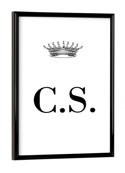 Poster mit schwarzem Rahmen "Queen CS" artboxONE - Schwarzweiß,Buchstaben