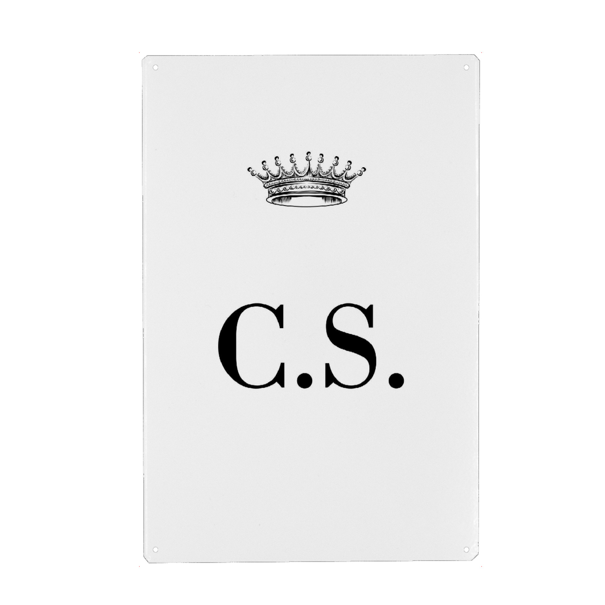 Metall Poster "Queen CS" artboxONE - Schwarzweiß,Buchstaben