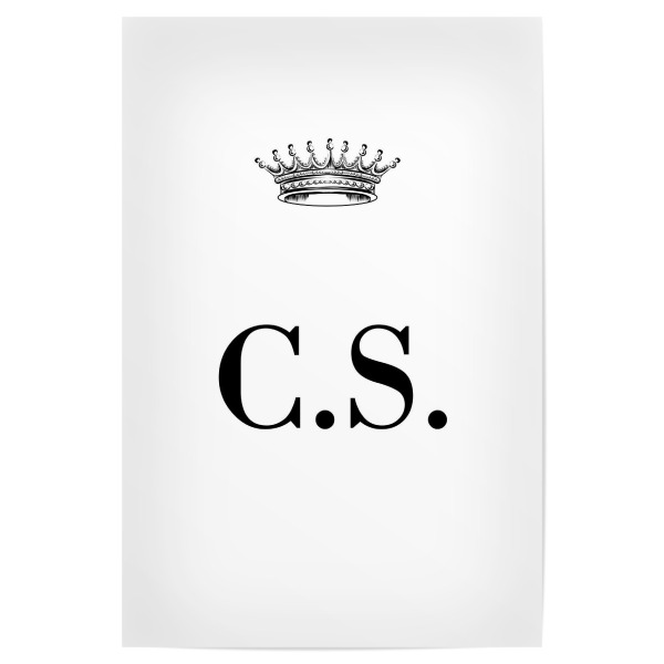 Poster "Queen CS" artboxONE - Schwarzweiß,Buchstaben