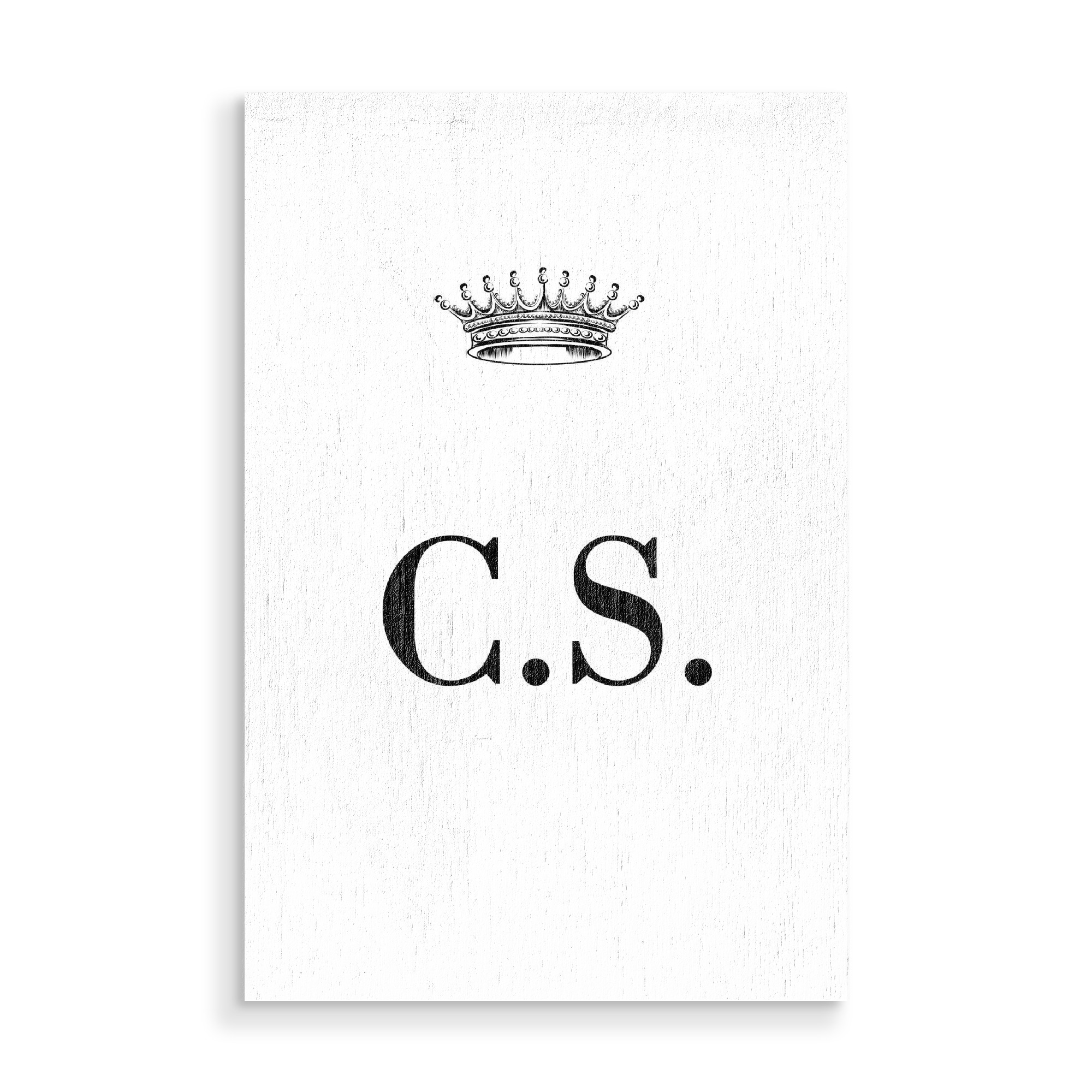 Holzbild "Queen CS" artboxONE - Schwarzweiß,Buchstaben