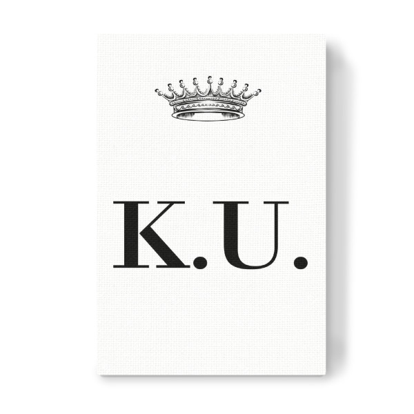 Leinwandbild "Queen KU" artboxONE - Schwarzweiß,Buchstaben