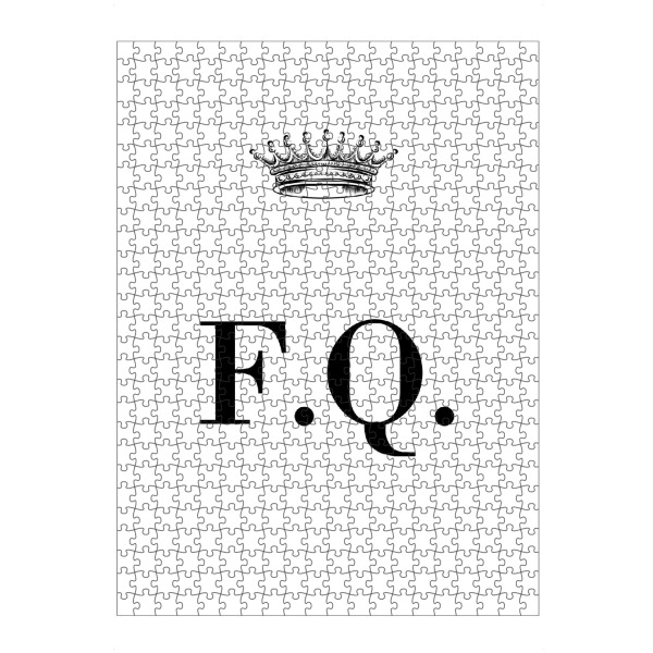Puzzle Ravensburger "Queen FQ" artboxONE - Schwarzweiß,Buchstaben