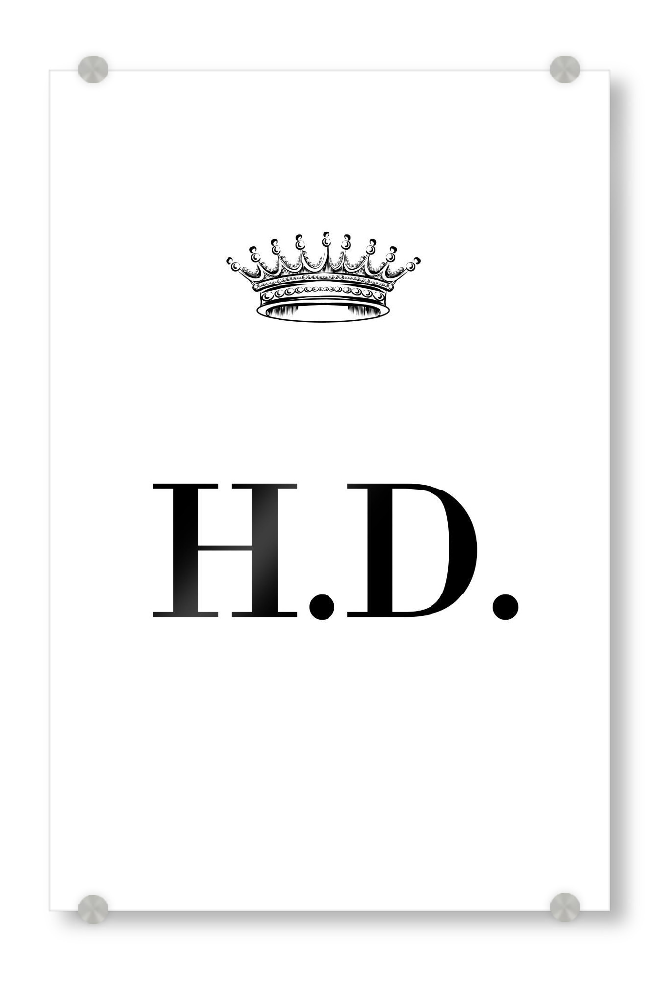 Acrylglasbild "Queen HD" artboxONE - Schwarzweiß,Buchstaben