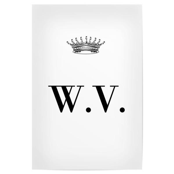 Poster 30x20 cm "Queen WV" artboxONE - Schwarzweiß,Buchstaben