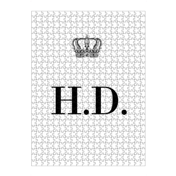 artboxONE Puzzle "King HD" artboxONE - Schwarzweiß,Buchstaben