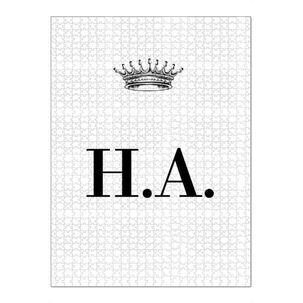 Puzzle Ravensburger "Queen HA" artboxONE - Schwarzweiß,Buchstaben