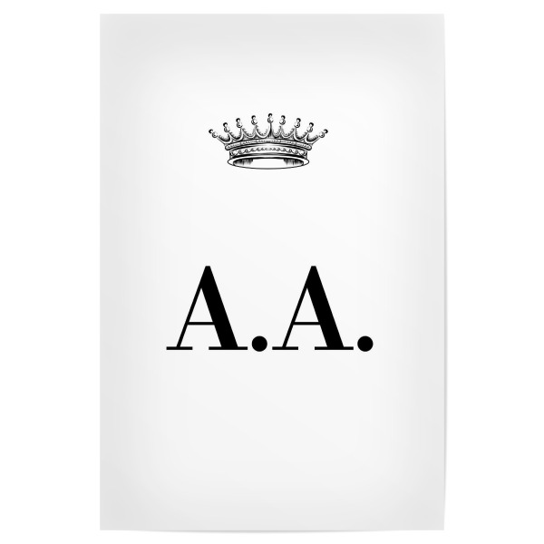 Poster 30x20 cm "Queen AA" artboxONE - Schwarzweiß,Buchstaben