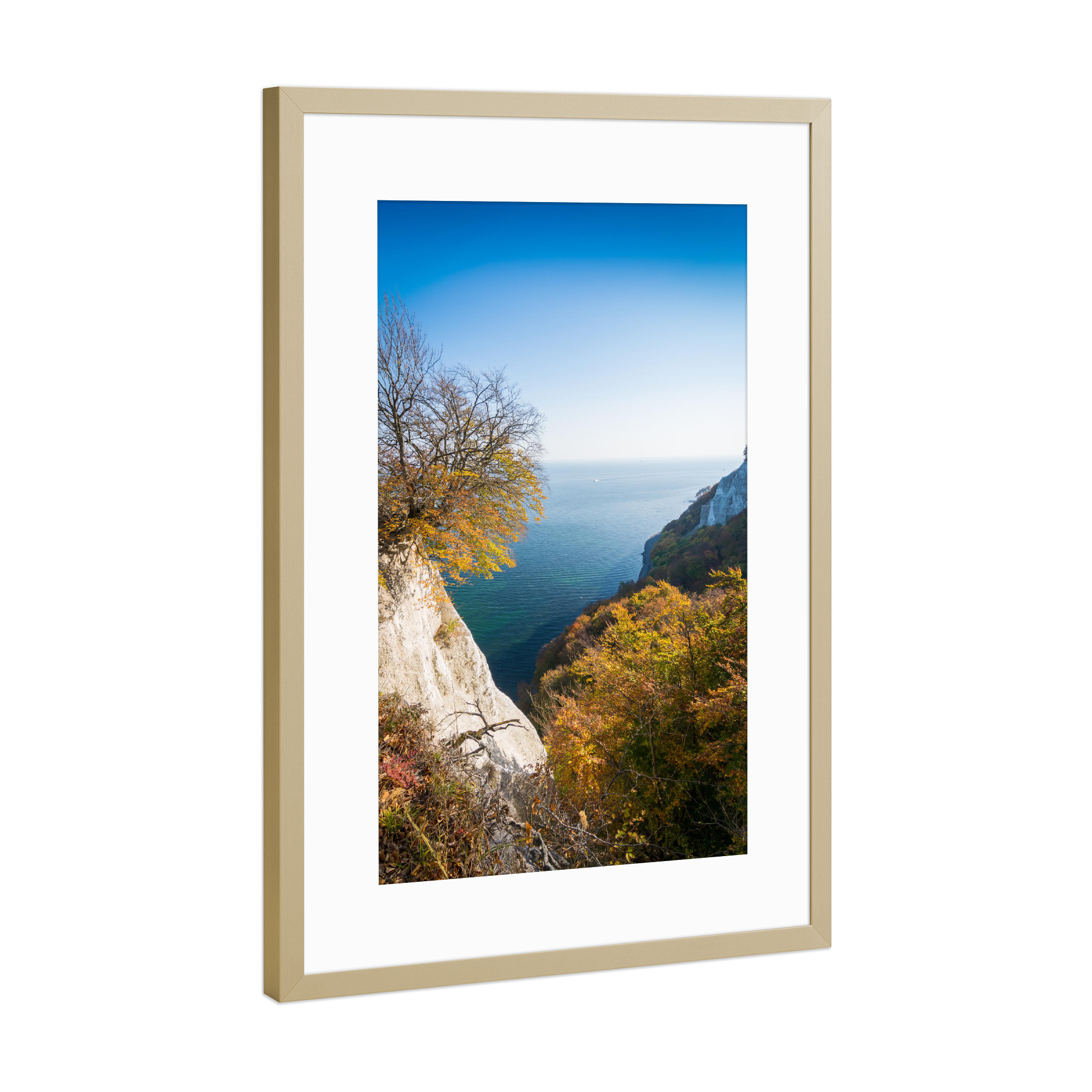 Poster mit Rahmen Gold "Victoriasicht im Herbst" artboxONE - Natur