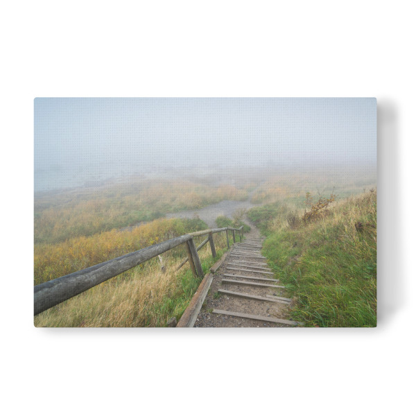 Leinwandbild "Herbst an der Ostsee" artboxONE - Natur - Meer,Treppe,Weg,Steilküste,Mecklenburg-vorpommern,Deutschland