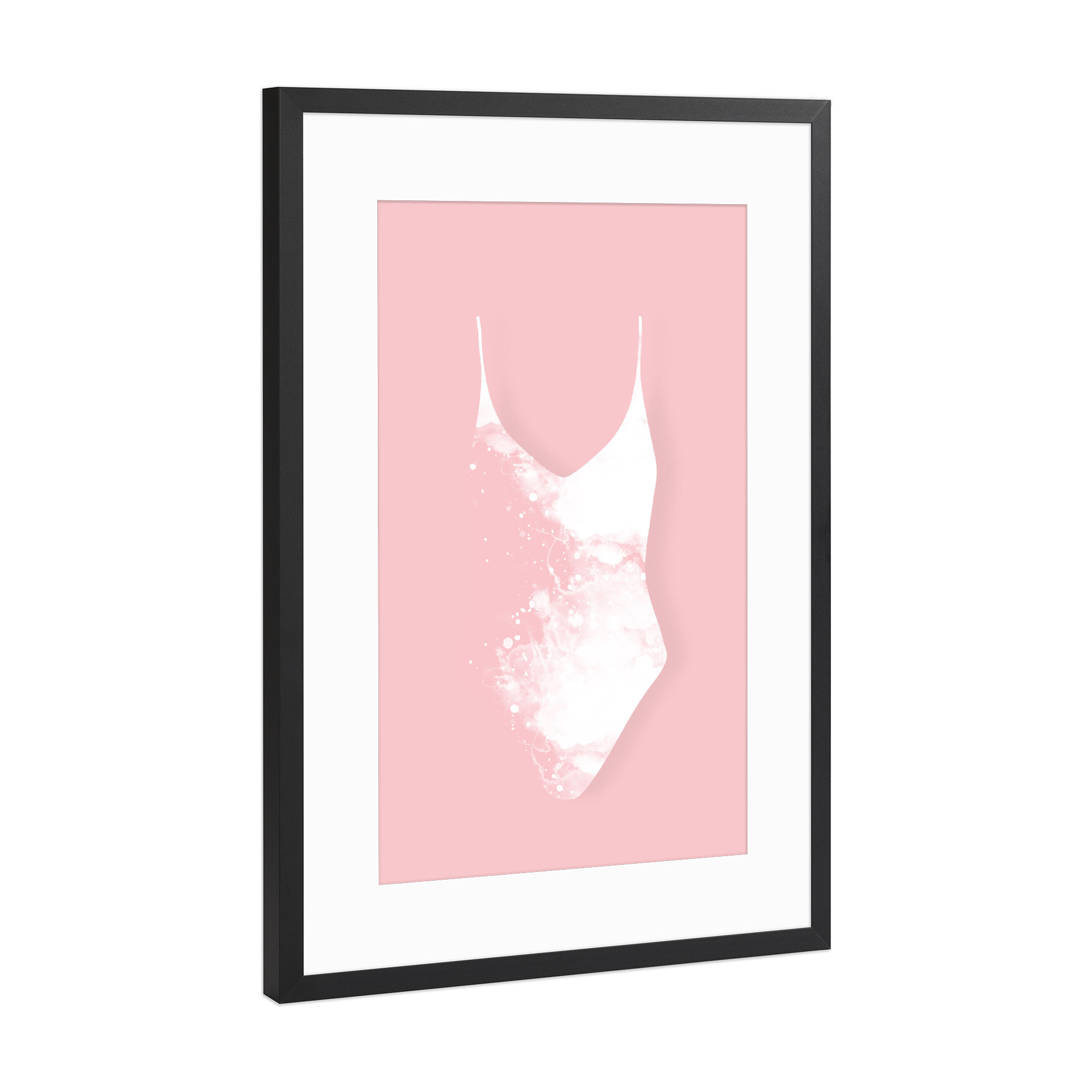 Poster mit Rahmen Schwarz (Metallic) "Fashion Pieces - Swimsuit" artboxONE - Abstrakt,Fashion - Badeanzug,Mode,Fashion,Bikini