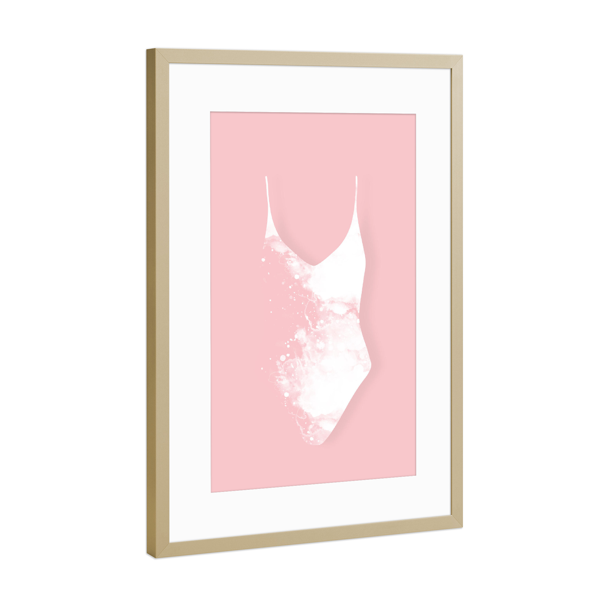 Poster mit Rahmen Gold "Fashion Pieces - Swimsuit" artboxONE - Abstrakt,Fashion - Badeanzug,Mode,Fashion,Bikini