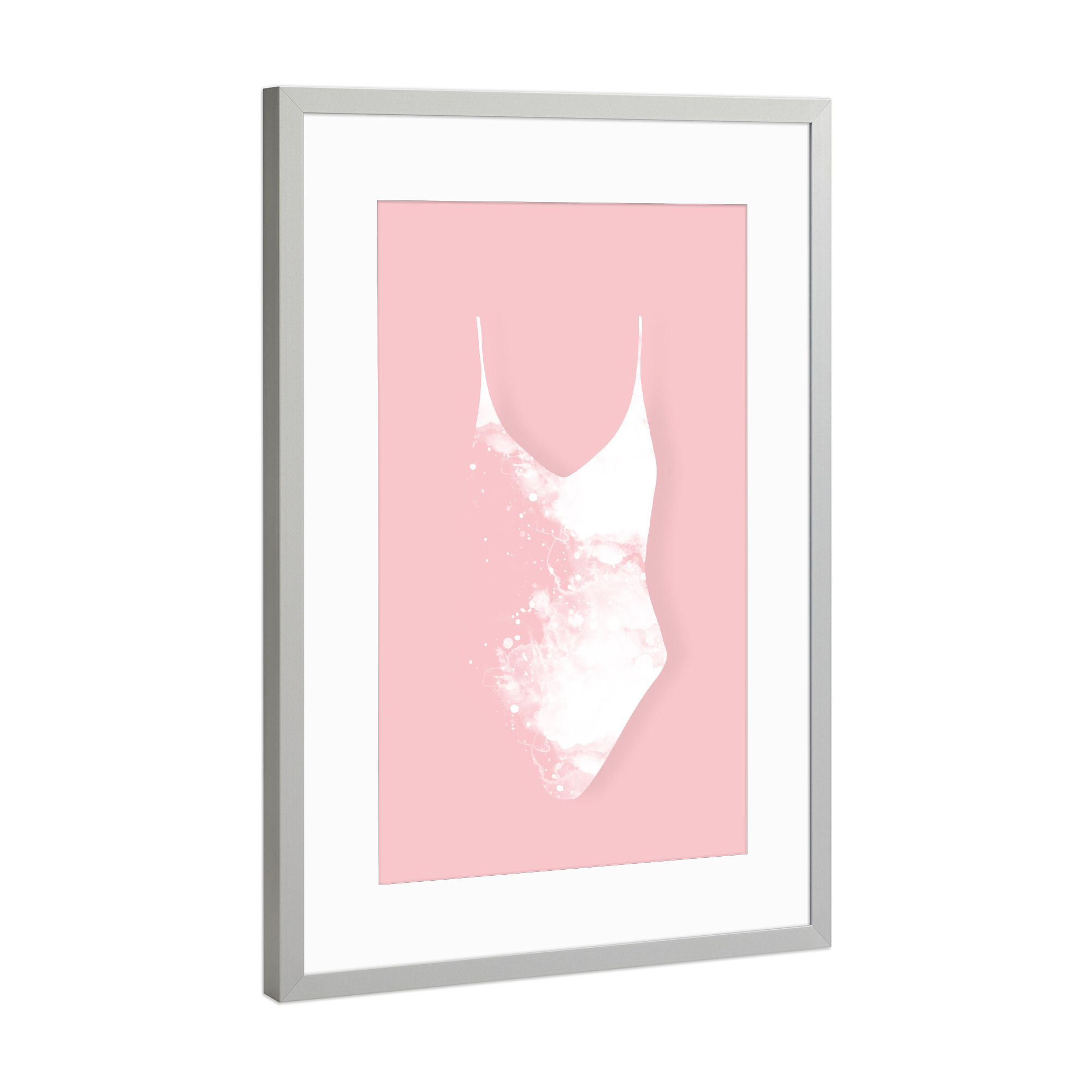 Poster mit Rahmen Silber "Fashion Pieces - Swimsuit" artboxONE - Abstrakt,Fashion - Badeanzug,Mode,Fashion,Bikini