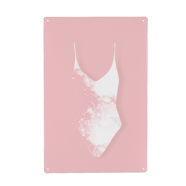 Metall Poster "Fashion Pieces - Swimsuit" artboxONE - Abstrakt,Fashion - Badeanzug,Mode,Fashion,Bikini - Blechschild