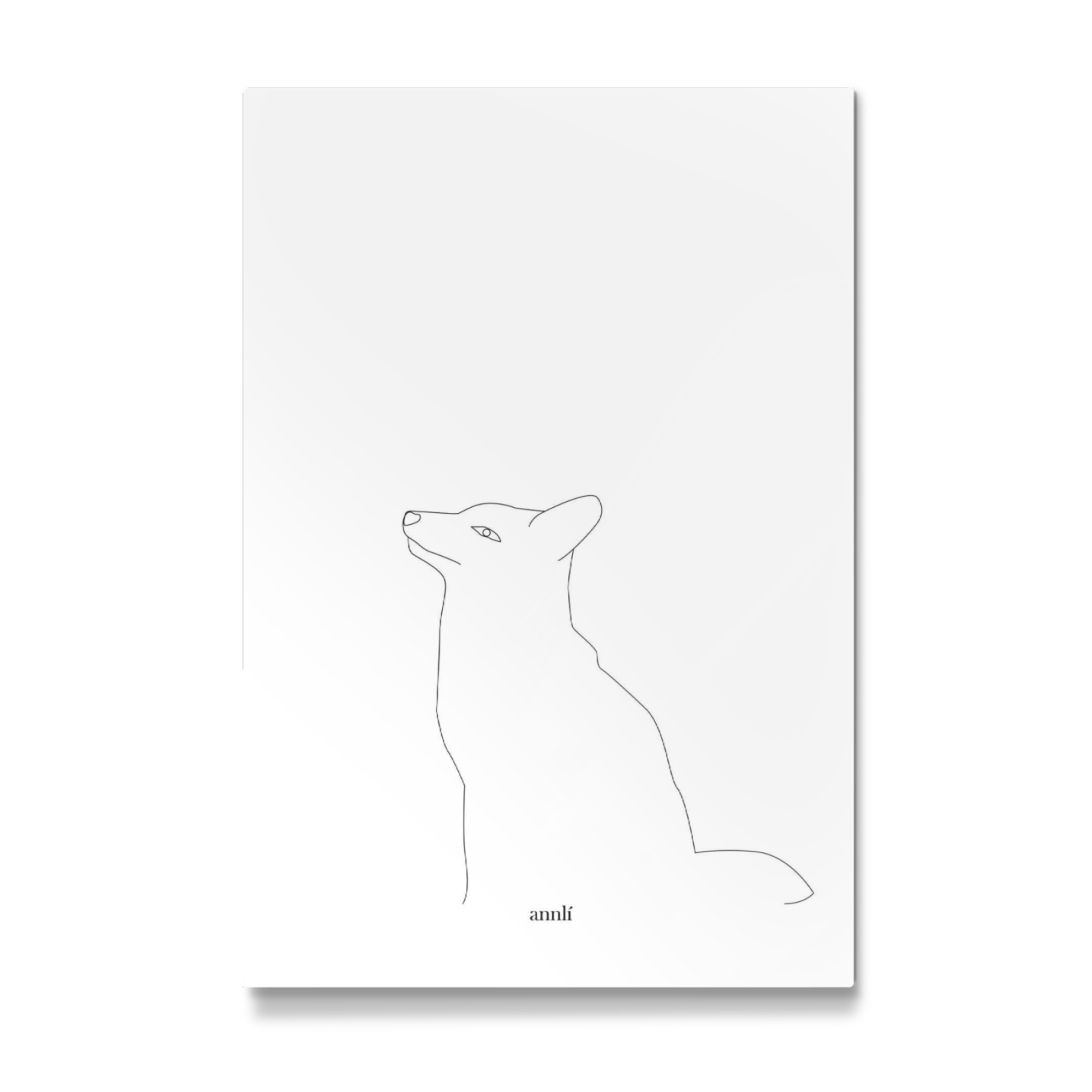 Galerie-Print "Fuchs Illustration Linienzeichnung" 75x50 cm artboxONE