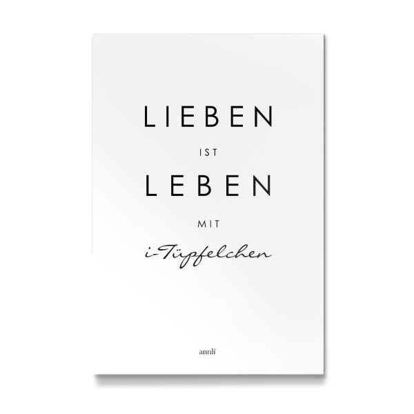 Galerie-Print "Lieben ist Leben mit i-Tüpfelchen" 30x20 cm artboxONE