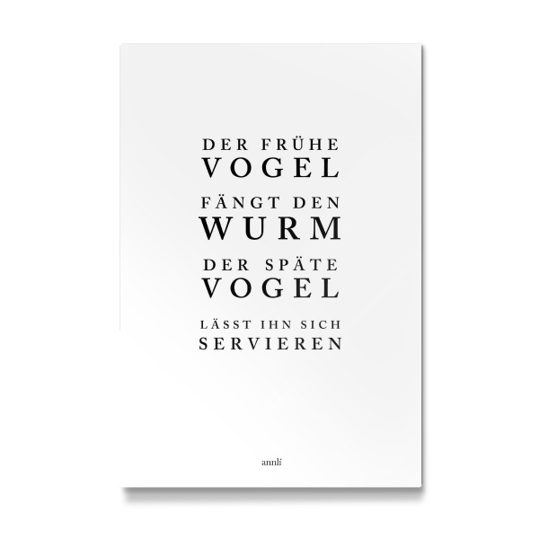 Galerie-Print "Der späte Vogel" 30x20 cm artboxONE