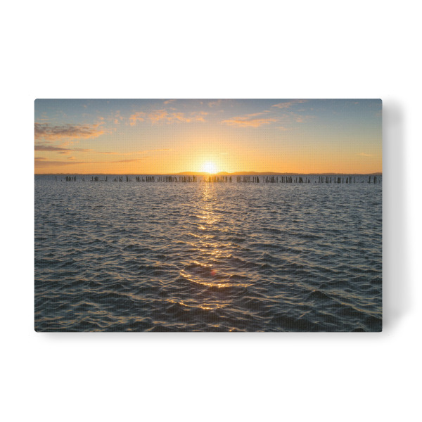 Leinwandbild "Sonnenuntergang am Bodden" artboxONE - Natur - Meer,See