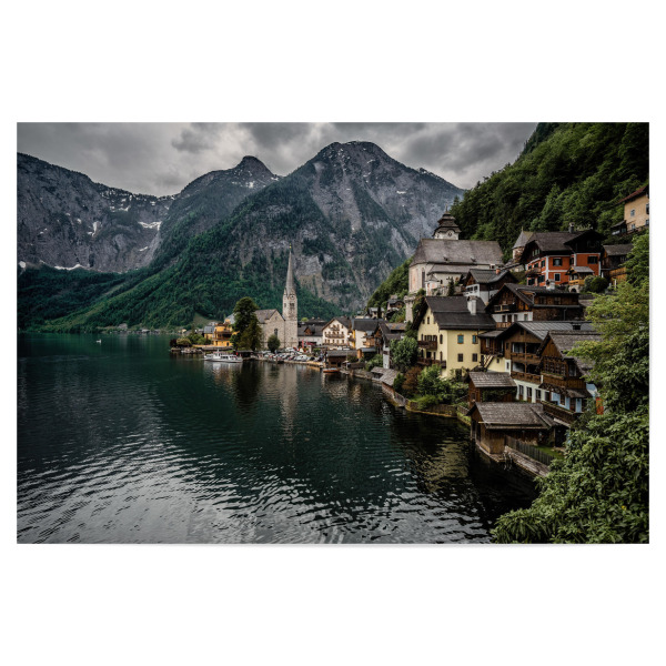 Poster 30x20 cm "Hallstatt" artboxONE - Reise - See,Hallstatt,Berge