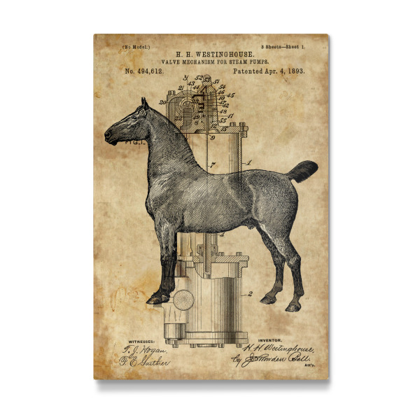 Galerie-Print "Steampunk Hengst" 30x20 cm artboxONE