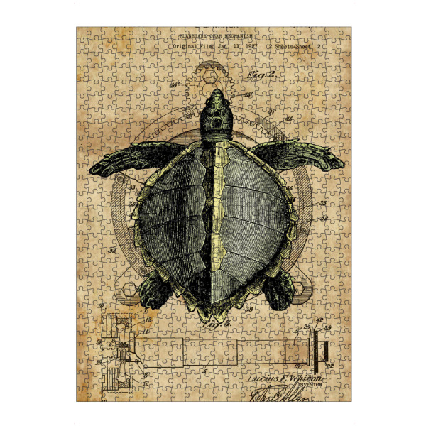 Puzzle Ravensburger "Steampunk Schildkröte" artboxONE - Tiere - Schildkröte,Steampunk,Vintage,Retro - Bild schildkröte