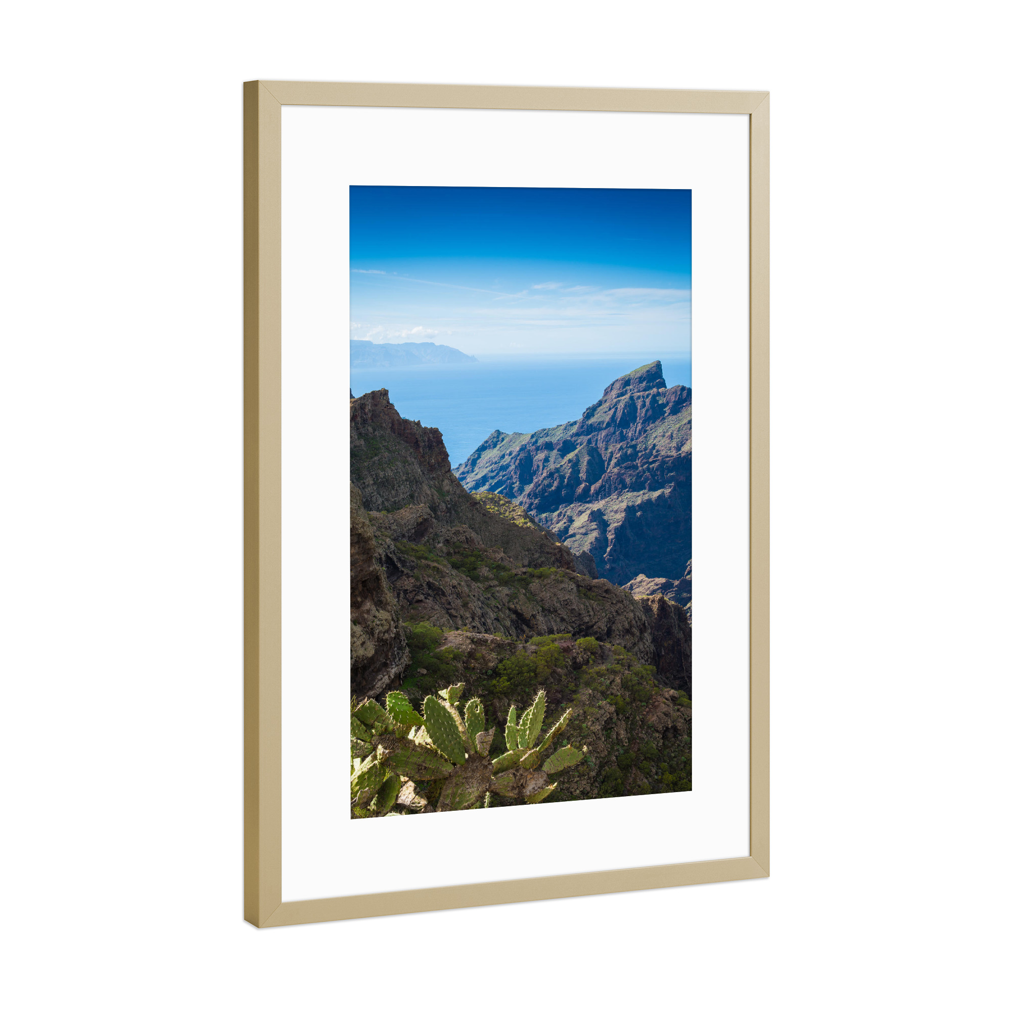 Poster mit Rahmen Gold "Teneriffa Aussicht" artboxONE - Natur - Teneriffa,Kanaren,Kanarische inseln,Spanien
