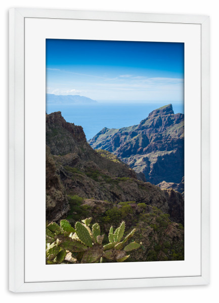 Poster mit Rahmen weiß "Teneriffa Aussicht" artboxONE - Natur - Teneriffa,Kanaren,Kanarische inseln,Spanien
