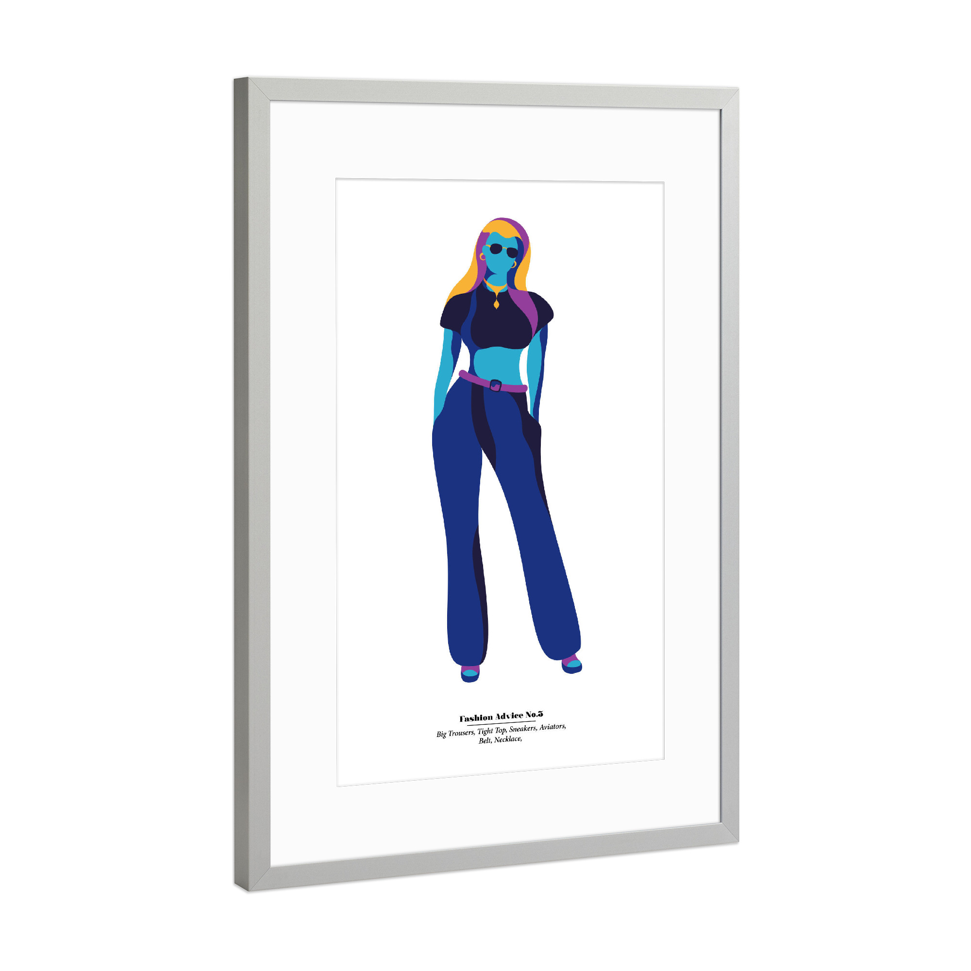 Poster mit Rahmen Silber "Style Advice" artboxONE - Fashion - Fashion,Style,Woman,Lady