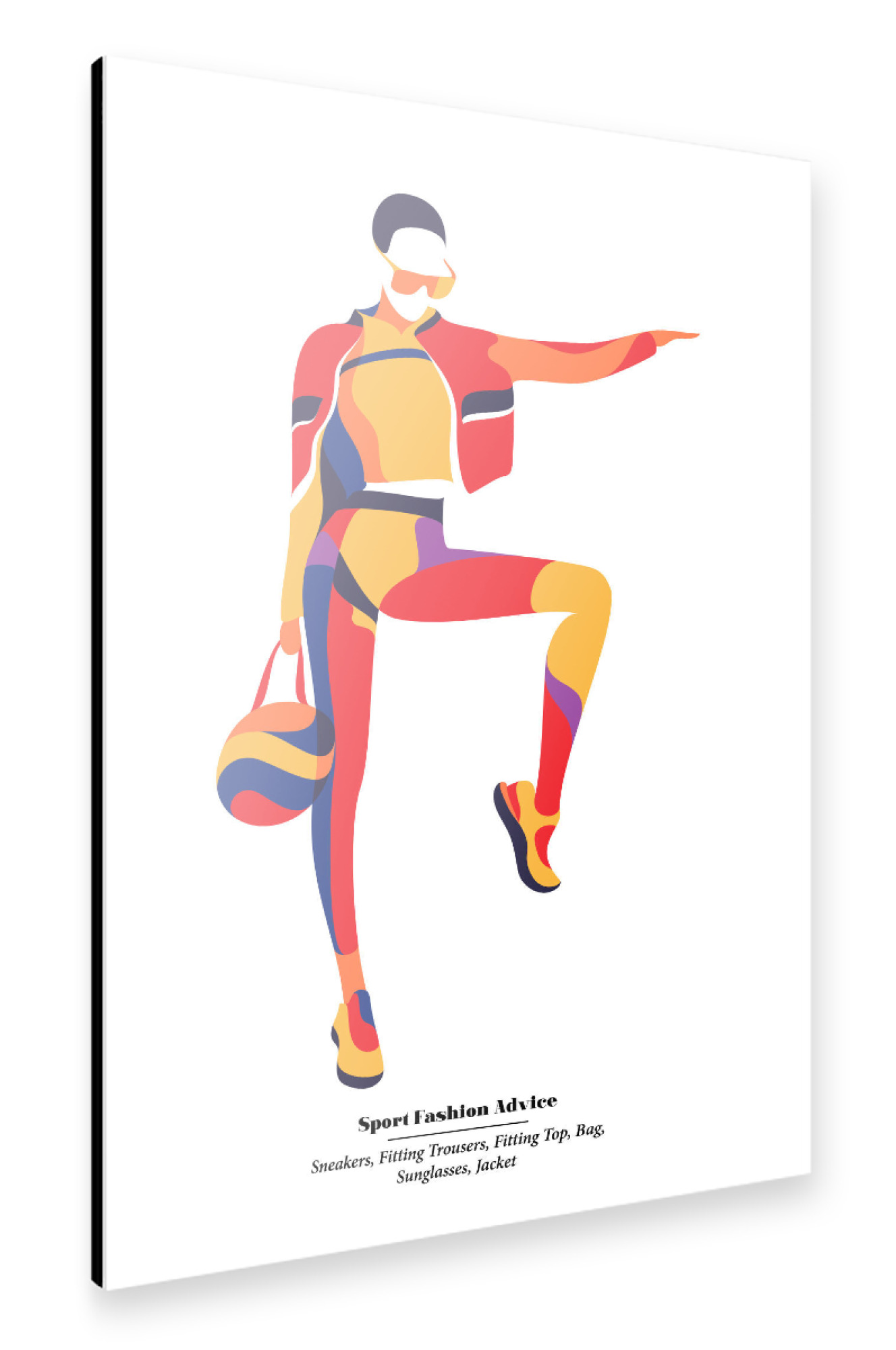 Alu-Dibond "Sport Fashion Advice" 75x50 cm artboxONE