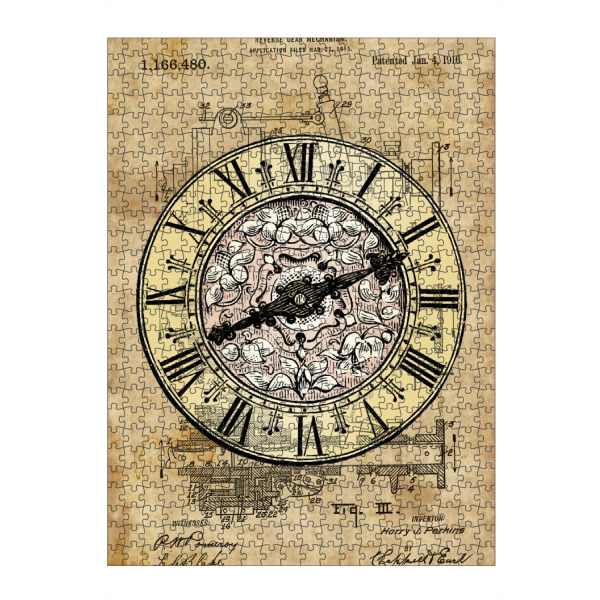 Puzzle Ravensburger "Antik Uhr" artboxONE - Streetart - Uhr,Vintage,Antik,Viktorianisch,Retro,Steampunk,Zeit - Bild uhr
