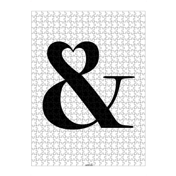 Puzzle Ravensburger "Du und ich" artboxONE - Schwarzweiß,Liebe - Undzeichen,Hochzeit,Liebe,Ampersand - Bild undzeichen