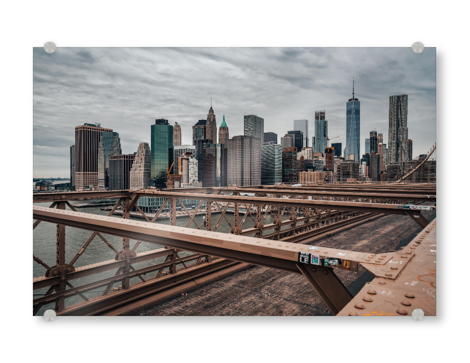 Acrylglasbild "Manhattan Skyline New York" artboxONE - Städte / New York,Architektur - New york,Usa,Brooklyn bridge,Big apple,Nyc,Amerika