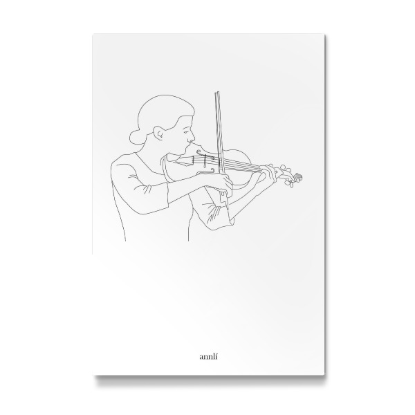 Galerie-Print "Violinistin Linienzeichnung" 30x20 cm artboxONE