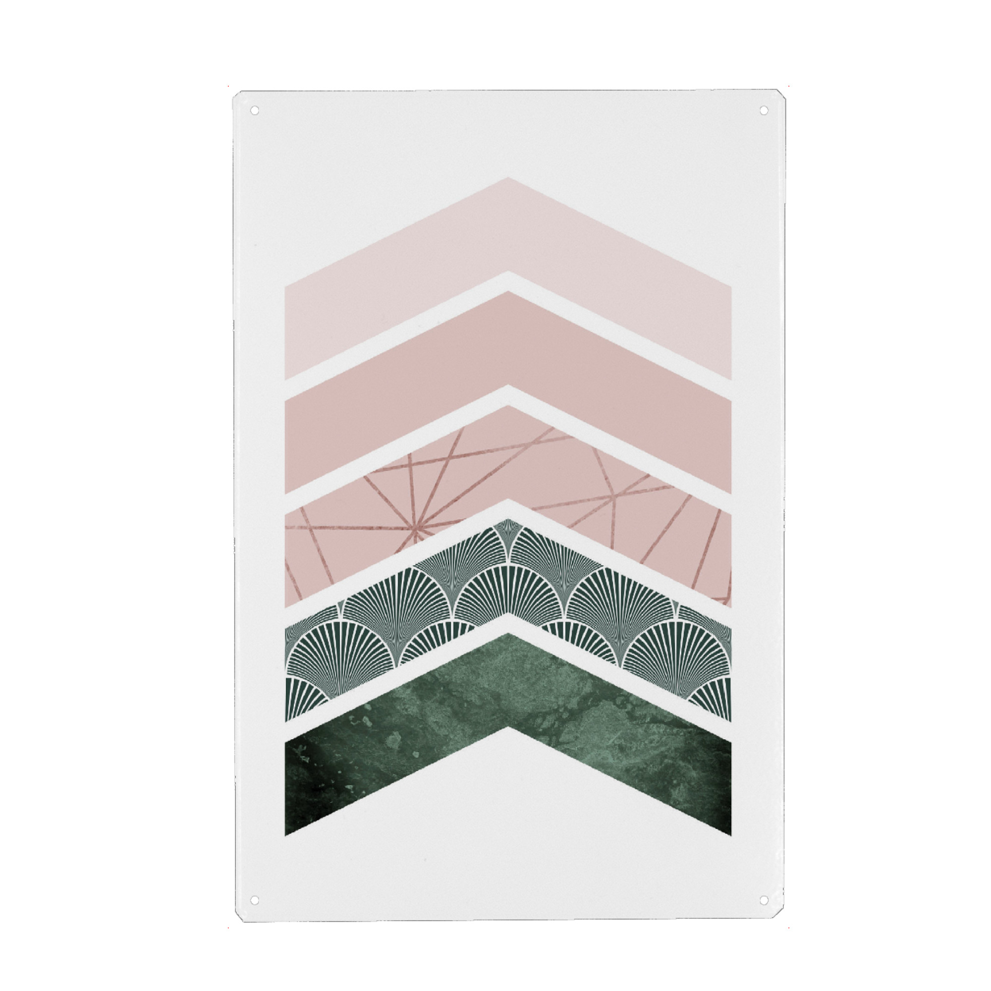 Metall Poster "Scandinave Chevrons" artboxONE - Abstrakt,Geometrie - Chevrons,Arrows,Geometry,Geometric - Blechschild