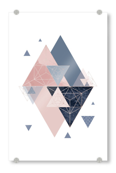 Acrylglasbild "Geometric Reflection" artboxONE - Abstrakt,Geometrie - Triangle,Geometry,Geometric,Abstract