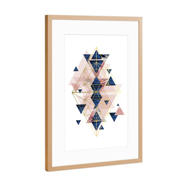 Poster mit Rahmen Kupfer "Geometric Evolution" artboxONE - Abstrakt,Geometrie - Abstract,Geometry,Geometric,Triangle