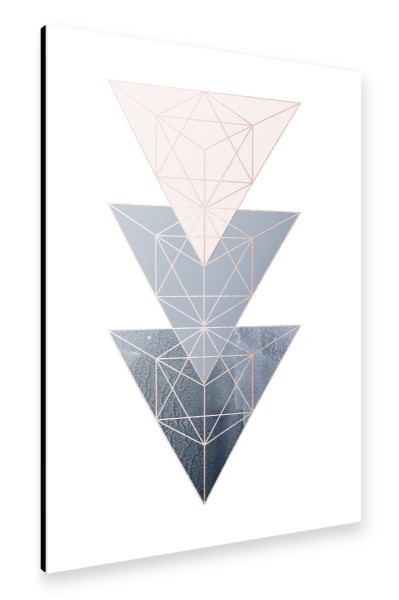 Alu-Dibond "Navy Blush Trio" 30x20 cm artboxONE